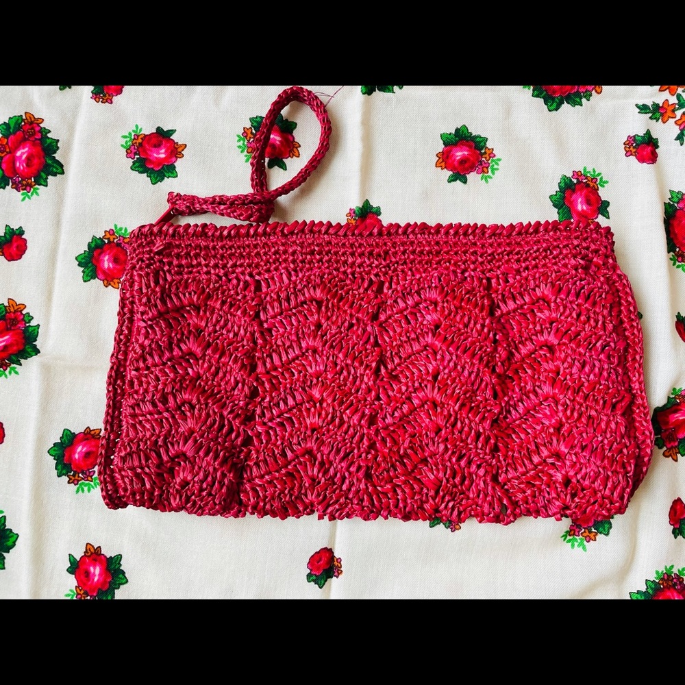🔥Vintage Neiman Marcus Raffia Woven Clutch